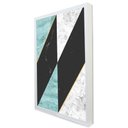 Ver imagem 1 de Quadro Decorativo Caixa Geométrico Mármore Delux Tacolado Moldura Caixa 3cm Madeira com Vidro 40 X 6