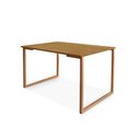Ver imagem 1 de Mesa de Jantar Steel Estilo Industrial Pés de Aço 120x80cm Cobre/naturale
