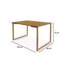 Ver imagem 3 de Mesa de Jantar Steel Estilo Industrial Pés de Aço 120x80cm Cobre/naturale