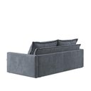 Ver imagem 4 de Sofá Cama Coimbra 4 Lugares Reclinável 200cm Grafite Suede