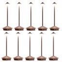 Ver imagem 1 de Luminaria de Mesa Led Kit 10 Uni Abajur 3 Tons Controle de Intensidade Bateria Recarregavel Usb Touc
