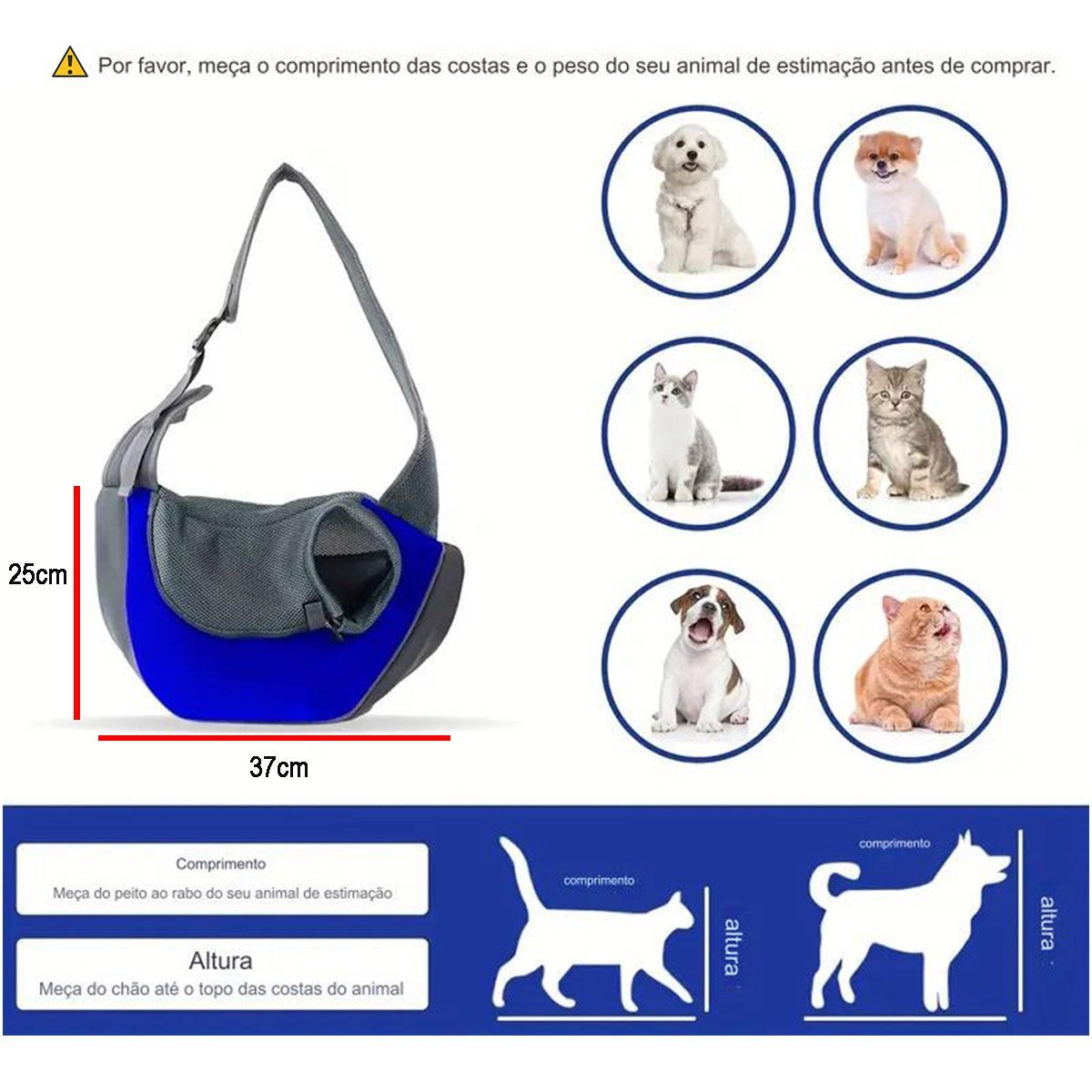 Bolsa Cachorro Gato Cao Pet Canguru Animal de Estimaçao Pequeno Porte Transporte Mochila Ombro Costa - 4