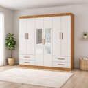 Ver imagem 1 de Guarda Roupa 6 Portas 4 Gav 2 Espelhos Allure -grand Line