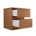 Ver imagem 3 de Mesa de Cabeceira Bari 02 Gavetas Jatoba Santos Andirá