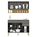 Ver imagem 2 de Cozinha Modulada Line Composição 2 Gris Freijó - Kits Paraná