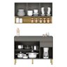 Cozinha Modulada Line Composição 2 Gris Freijó - Kits Paraná - 2