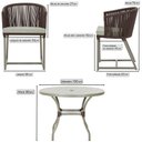 Ver imagem 2 de Mesa com 4 Cadeiras e Noronha Estofado 3 Trama Original Marrom