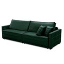 Ver imagem 4 de Sofá sem Caixa Retrátil Reclinável 2,30m Cancún Veludo Verde Mirra Decor