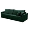 Sofá sem Caixa Retrátil Reclinável 2,30m Cancún Veludo Verde Mirra Decor - 4