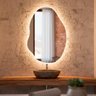 Espelho Orgânico de Parede Led Frio Rubi 55x75cm para Sala Quarto Banheiro - 1