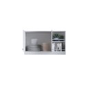 Ver imagem 2 de Armário Aéreo Multiuso 2 Portas com Nichos  – Organizador de Cozinha/Lavanderia Moderno Branco