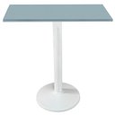 Ver imagem 1 de Mesa Zeta Ferro Branco 75 Cm (alt) Disco Redondo Tampo Mdp Quadrado 80 Cm (larg) X 2,5 Cm (alt)