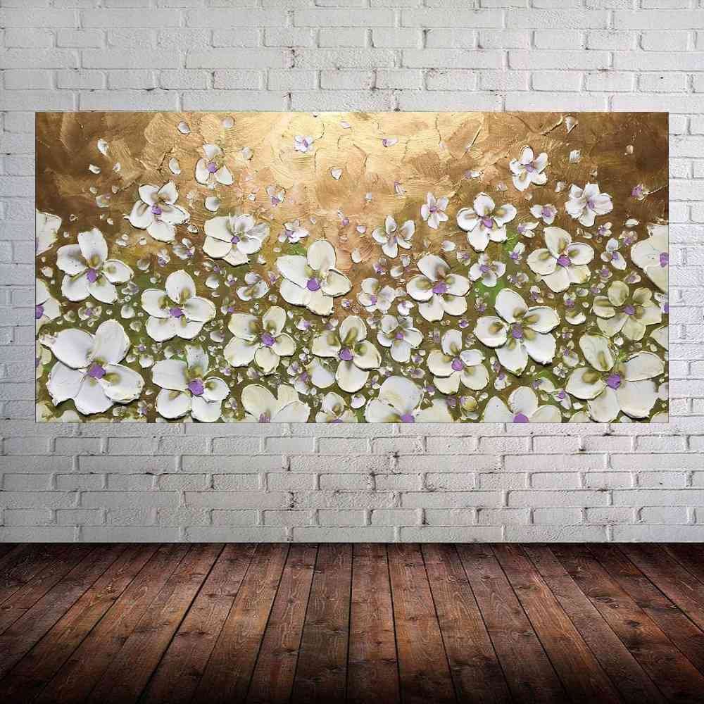 Quadro Pintura Tela Abstrato Moderno 2413: 60cm (A) x 110cm (L) - 1