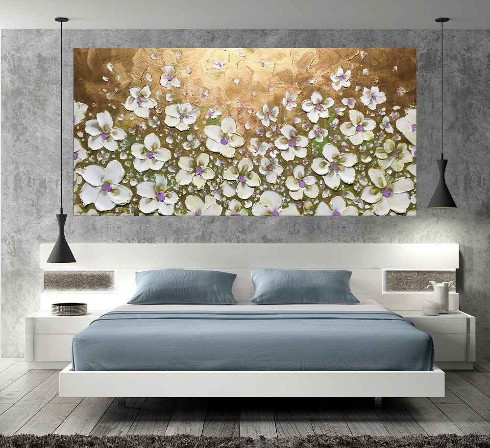 Quadro Pintura Tela Abstrato Moderno 2413: 60cm (A) x 110cm (L) - 5