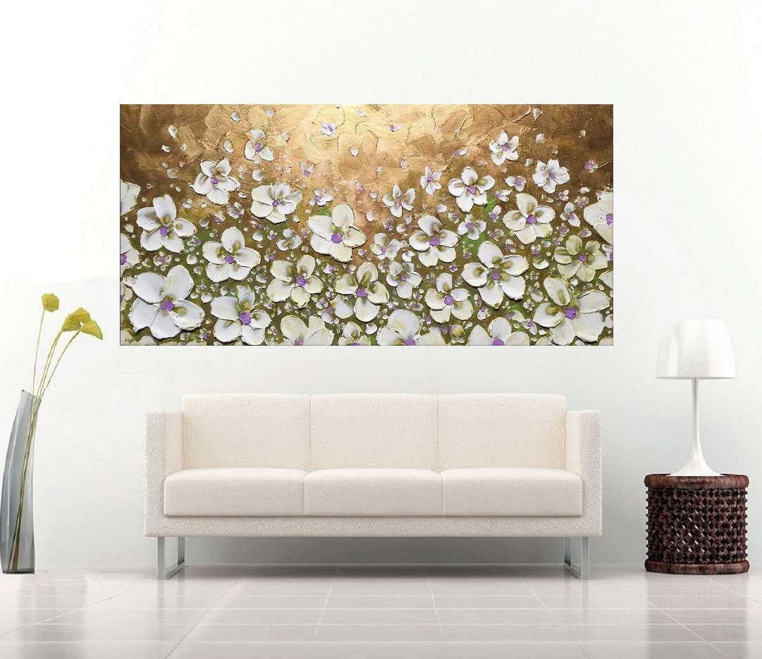 Quadro Pintura Tela Abstrato Moderno 2413: 60cm (A) x 110cm (L) - 3