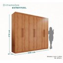 Ver imagem 3 de Guarda Roupa 2 Metros de Largura 6 Portas 3 Gavetas Ubatuba Valverde
