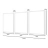 Kit 3 Quadros Para Decoração Formas Minimalista Moderno Sala Moldura Branca - 2