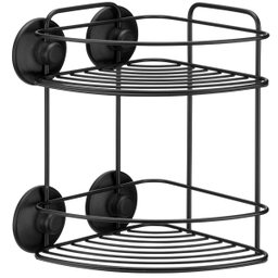 Cantoneira Porta Shampoo Duplo BLACK Fixação Adesivo 3M ARTHI 3433 - 2