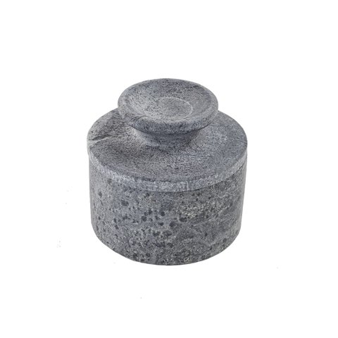 Manteigueira Francesa Servir Decorar Pedra de Sabão 12cm Industria São Jose Af014gindsj