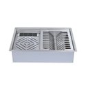 Ver imagem 2 de Calha Úmida Aço Inox 304 Canal Organizador de Sobrepor para Cozinha Profissional 44x30 Cozix