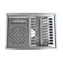 Ver imagem 1 de Calha Úmida Aço Inox 304 Canal Organizador de Sobrepor para Cozinha Profissional 44x30 Cozix