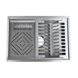 Calha Úmida Aço Inox Cozix Canal Organizador de Sobrepor 44x30