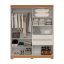 Ver imagem 3 de Guarda-roupa Casal Helena 2 Portas 2 Gavetas com Espelho 100% Mdf Flex Cinamomo/off White - Acp Móve