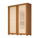 Ver imagem 2 de Guarda-roupa Casal Helena 2 Portas 2 Gavetas com Espelho 100% Mdf Flex Cinamomo/off White - Acp Móve