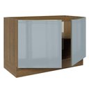 Ver imagem 7 de Balcão Gabinete de Pia Madesa Lux 120 cm 2 Portas (Sem Tampo) Rustic/Cinza