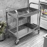 Carrinho Multiuso Inox Hotel Restaurante Hospital 90cmx50cm - 1