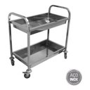 Ver imagem 2 de Carrinho Multiuso Inox Hotel Restaurante Hospital 90cmx50cm