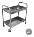 Ver imagem 2 de Carrinho Multiuso Inox Hotel Restaurante Hospital 90cmx50cm
