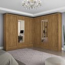 Ver imagem 1 de Closet Casal Duplo Dubai 6 Portas com Espelho 6 Gavetas