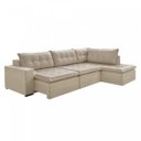 Ver imagem 2 de Sofá Retrátil 3 Lugares com Chaise 256cm Presidente