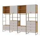 Ver imagem 5 de Guarda-Roupa Closet Industrial MDF com Frentes Provençal Infinity Bege/Savana/Branco