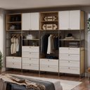 Ver imagem 1 de Guarda-Roupa Closet Industrial MDF com Frentes Provençal Infinity Bege/Savana/Branco