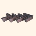 Ver imagem 3 de Pes de Sofa Tipo Cantoneira Marrom Kit 12 Pes com Parafusos