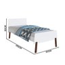 Cama Juvenil Solteiro com Colchão Branco Otávio Shop Jm - 2