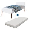 Cama Juvenil Solteiro com Colchão Branco Otávio Shop Jm - 4