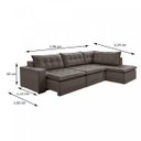 Ver imagem 3 de Sofá Retrátil 3 Lugares com Chaise 296cm Presidente