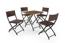 Ver imagem 2 de Jogo Mesa Imbuia Dobravel C/ 4 Cadeiras Dobravel Castanho