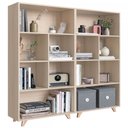 Ver imagem 2 de Estante para Livros Aurora 2 Portas 8 Prateleiras Nature - Bentec