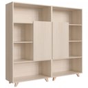 Ver imagem 1 de Estante para Livros Aurora 2 Portas 8 Prateleiras Nature - Bentec