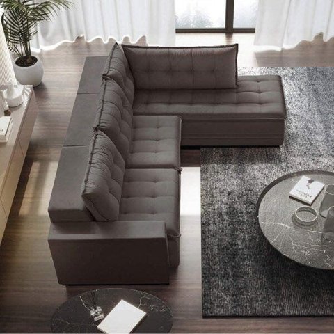 Sofá Retrátil 3 Lugares com Chaise 316cm Presidente