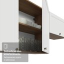 Ver mais imagens de Armário Aéreo 100 Cm 1 Porta Basculante Rustic/branco Vik Madesa