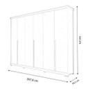 Ver imagem 2 de Roupeiro Panan Guarapari 6 Portas 100% Mdf C/pés (avela/off White)