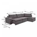 Ver imagem 3 de Sofá Retrátil 3 Lugares com Chaise 366cm Presidente