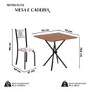 Ver imagem 3 de Conjunto de Mesa Tubular 70x70cm Tampo em MDF 4 Cadeiras Sara Preto/Arabesco/Txt