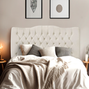 Ver imagem 3 de Cabeceira de Cama Box Casal 140 Cm Dunas - Veludo Bege