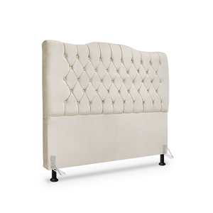 Cabeceira de Cama Box Casal 140 Cm Dunas - Veludo Bege